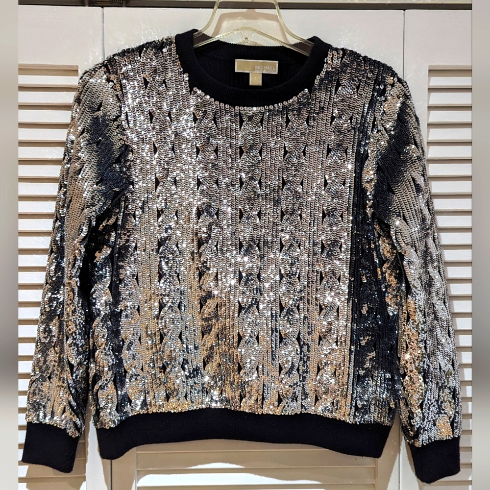 Michael Kors silver sequin sweater